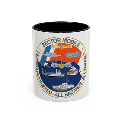 USCG Sector Mobile (U.S. Coast Guard) Accent Coffee Mug 11oz Black - Go Mug Yourself