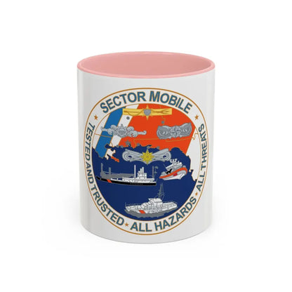 USCG Sector Mobile (U.S. Coast Guard) Accent Coffee Mug 11oz Pink - Go Mug Yourself