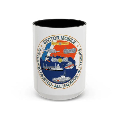 USCG Sector Mobile (U.S. Coast Guard) Accent Coffee Mug 15oz Black - Go Mug Yourself