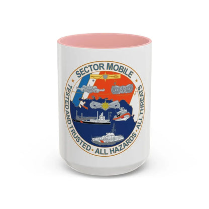 USCG Sector Mobile (U.S. Coast Guard) Accent Coffee Mug 15oz Pink - Go Mug Yourself
