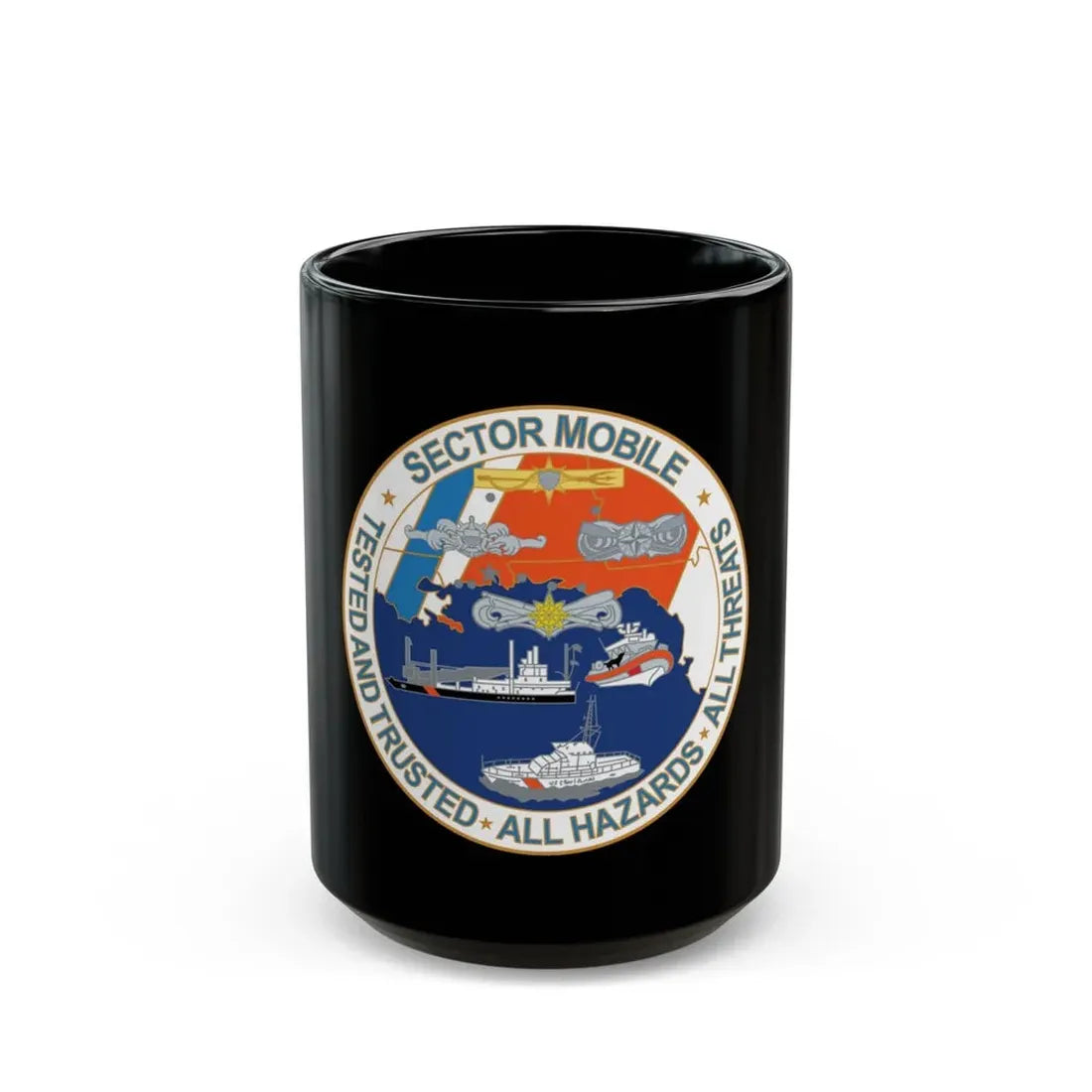USCG Sector Mobile (U.S. Coast Guard) Black Coffee Mug 15oz - Go Mug Yourself