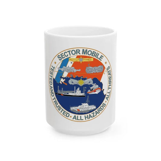 USCG Sector Mobile (U.S. Coast Guard) White Coffee Mug 15oz - Go Mug Yourself