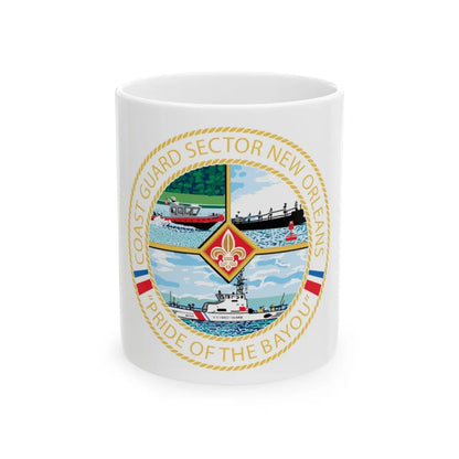 USCG Sector New Orleans Pride of the Bayou (U.S. Coast Guard) White Coffee Mug-11oz-Go Mug Yourself