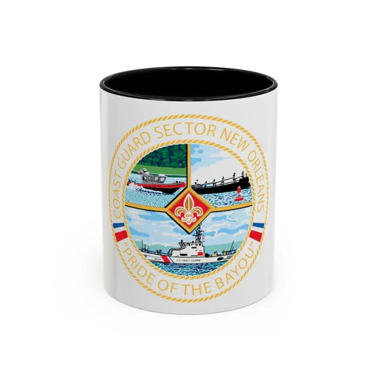 USCG Sector New Orleans   Pride of the Bayou (U.S. Coast Guard) Accent Coffee Mug 11oz Black - Go Mug Yourself