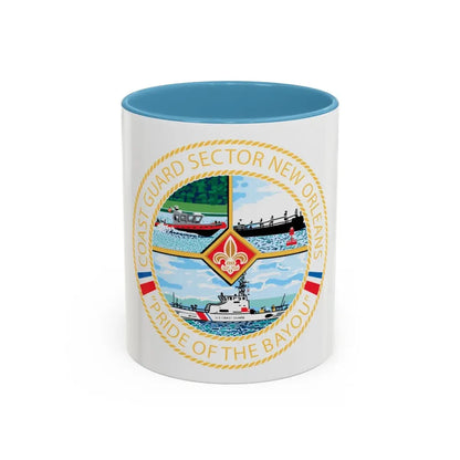 USCG Sector New Orleans   Pride of the Bayou (U.S. Coast Guard) Accent Coffee Mug 11oz Light Blue - Go Mug Yourself