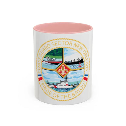 USCG Sector New Orleans   Pride of the Bayou (U.S. Coast Guard) Accent Coffee Mug 11oz Pink - Go Mug Yourself