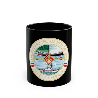 USCG Sector New Orleans   Pride of the Bayou (U.S. Coast Guard) Black Coffee Mug 11oz - Go Mug Yourself