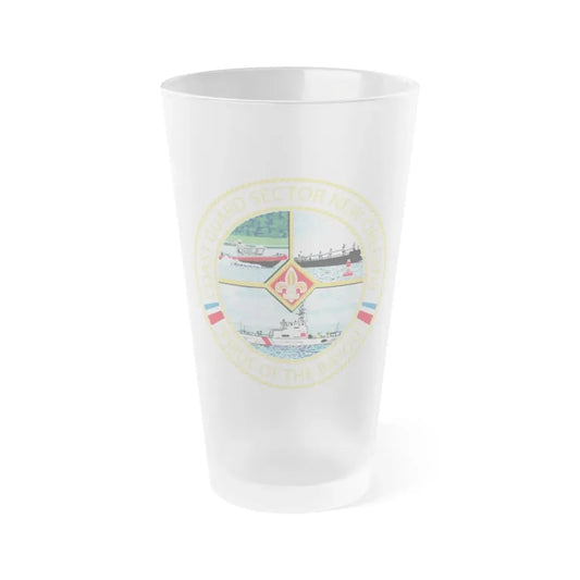 USCG Sector New Orleans   Pride of the Bayou (U.S. Coast Guard) Frosted Pint Glass 16oz Default Title - Go Mug Yourself