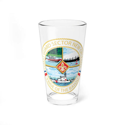 USCG Sector New Orleans   Pride of the Bayou (U.S. Coast Guard) Pint Glass 16oz 16oz - Go Mug Yourself