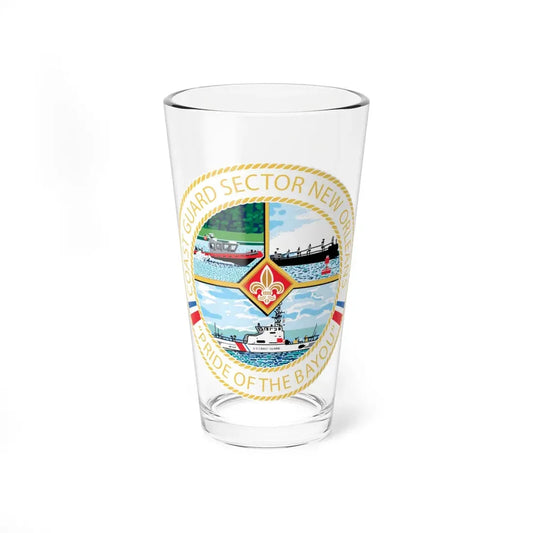 USCG Sector New Orleans   Pride of the Bayou (U.S. Coast Guard) Pint Glass 16oz 16oz - Go Mug Yourself