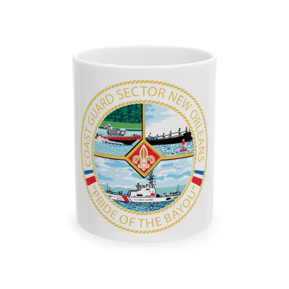 USCG Sector New Orleans   Pride of the Bayou (U.S. Coast Guard) White Coffee Mug 11oz - Go Mug Yourself