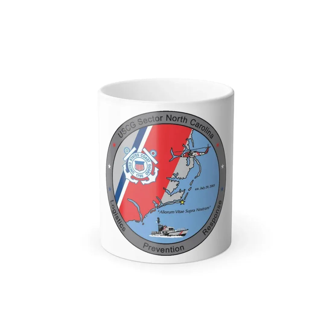 USCG Sector North Carolina (U.S. Coast Guard) Color Changing Coffee Mug 11oz - Go Mug Yourself