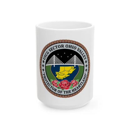 USCG SECTOR OHIO VALLEY (U.S. Coast Guard) White Coffee Mug-15oz-Go Mug Yourself