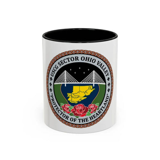 USCG SECTOR OHIO VALLEY (U.S. Coast Guard) Accent Coffee Mug 11oz Black - Go Mug Yourself