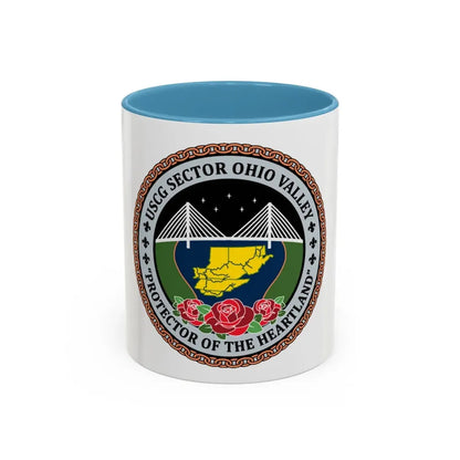 USCG SECTOR OHIO VALLEY (U.S. Coast Guard) Accent Coffee Mug 11oz Light Blue - Go Mug Yourself