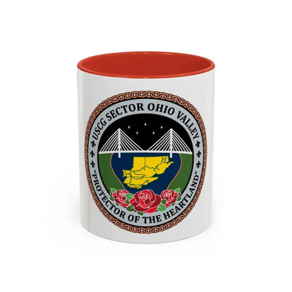 USCG SECTOR OHIO VALLEY (U.S. Coast Guard) Accent Coffee Mug 11oz Red - Go Mug Yourself