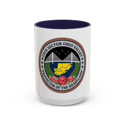 USCG SECTOR OHIO VALLEY (U.S. Coast Guard) Accent Coffee Mug 15oz Navy - Go Mug Yourself