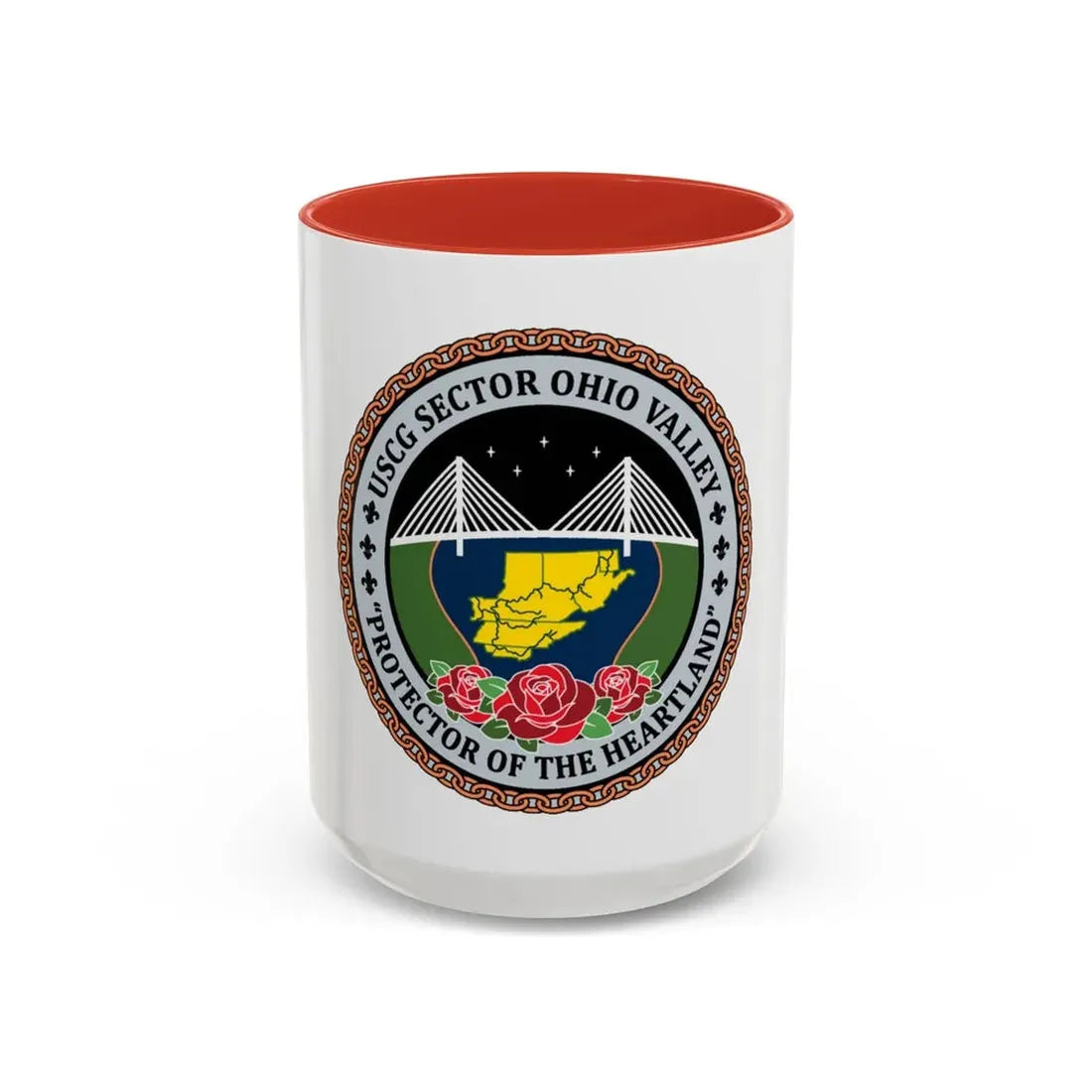 USCG SECTOR OHIO VALLEY (U.S. Coast Guard) Accent Coffee Mug 15oz Red - Go Mug Yourself