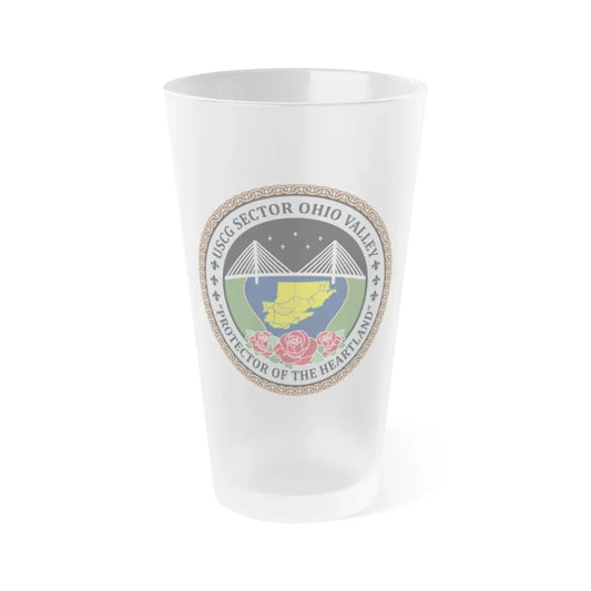 USCG SECTOR OHIO VALLEY (U.S. Coast Guard) Frosted Pint Glass 16oz Default Title - Go Mug Yourself