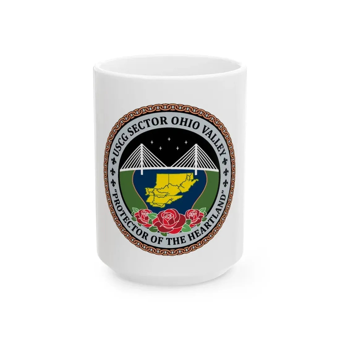 USCG SECTOR OHIO VALLEY (U.S. Coast Guard) White Coffee Mug 15oz - Go Mug Yourself