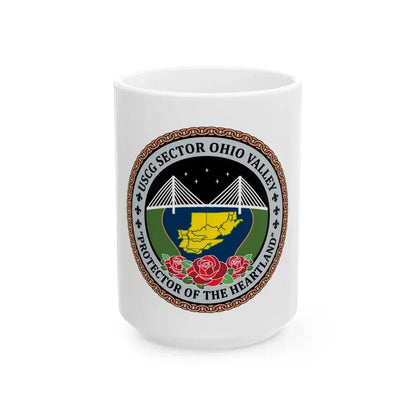 USCG SECTOR OHIO VALLEY (U.S. Coast Guard) White Coffee Mug 15oz - Go Mug Yourself
