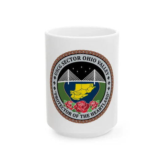 USCG SECTOR OHIO VALLEY (U.S. Coast Guard) White Coffee Mug 15oz - Go Mug Yourself