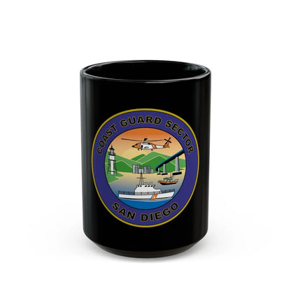 USCG Sector San Diego NEW 07 (U.S. Coast Guard) Black Coffee Mug-15oz-Go Mug Yourself