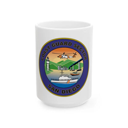 USCG Sector San Diego NEW 07 (U.S. Coast Guard) White Coffee Mug-15oz-Go Mug Yourself