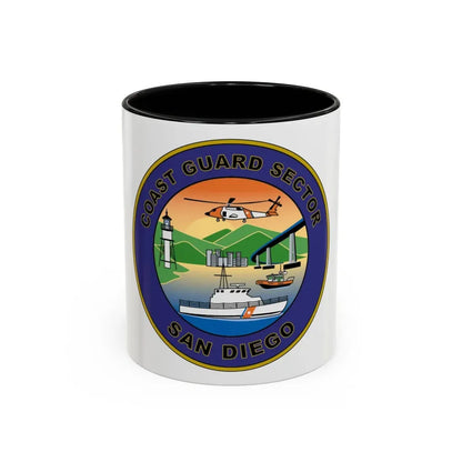 USCG Sector San Diego NEW 07 (U.S. Coast Guard) Accent Coffee Mug 11oz Black - Go Mug Yourself