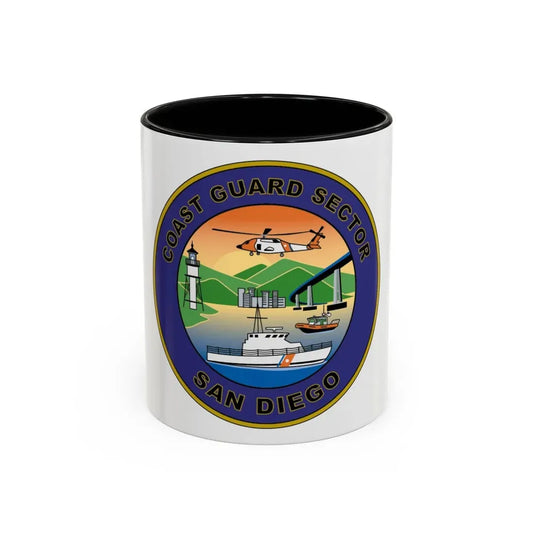 USCG Sector San Diego NEW 07 (U.S. Coast Guard) Accent Coffee Mug 11oz Black - Go Mug Yourself
