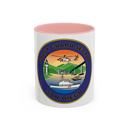 USCG Sector San Diego NEW 07 (U.S. Coast Guard) Accent Coffee Mug 11oz Pink - Go Mug Yourself
