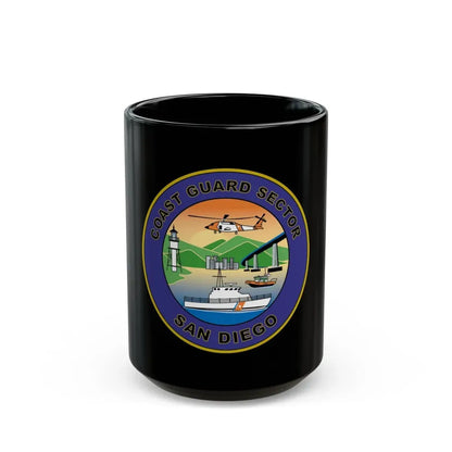 USCG Sector San Diego NEW 07 (U.S. Coast Guard) Black Coffee Mug 15oz - Go Mug Yourself