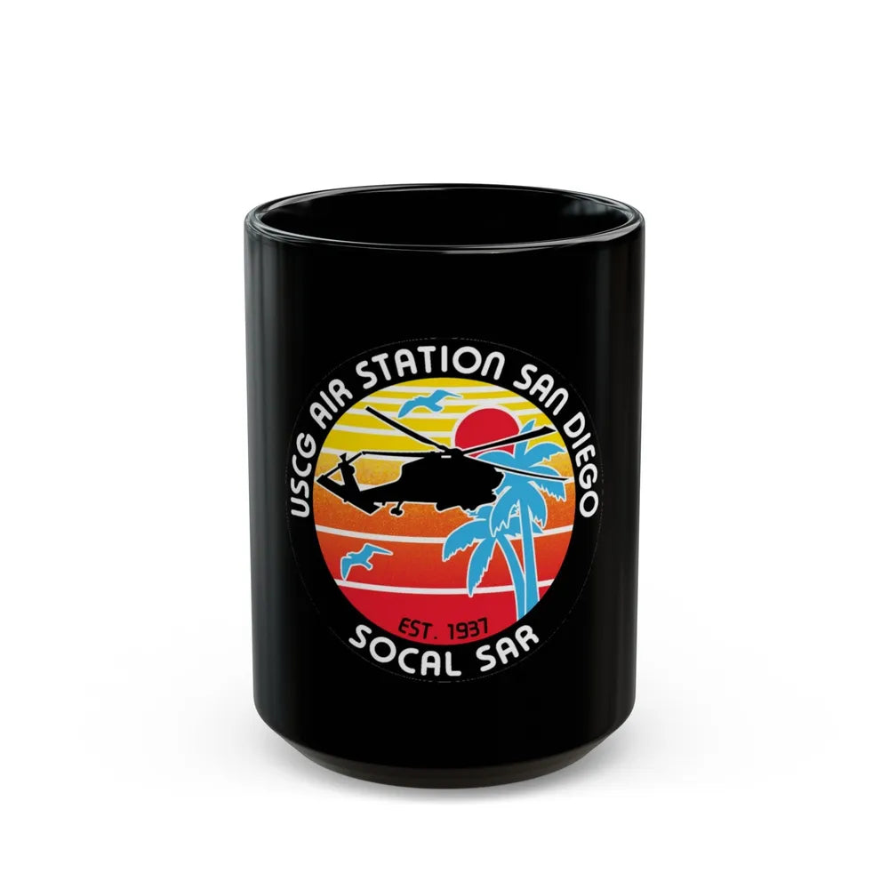 USCG Sector San Diego SOCAL SAR (U.S. Coast Guard) Black Coffee Mug-15oz-Go Mug Yourself