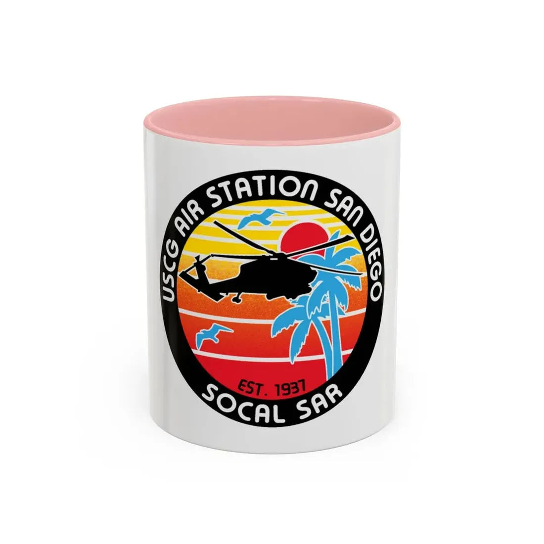 USCG Sector San Diego SOCAL SAR (U.S. Coast Guard) Accent Coffee Mug 11oz Pink - Go Mug Yourself