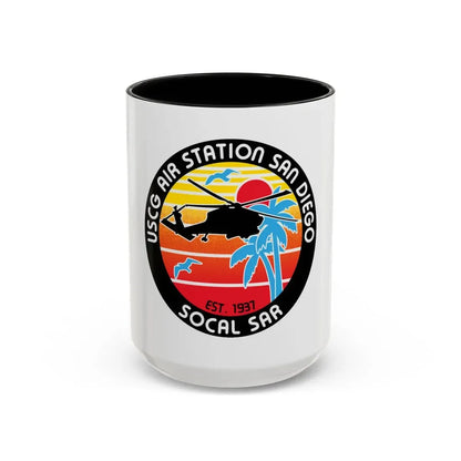 USCG Sector San Diego SOCAL SAR (U.S. Coast Guard) Accent Coffee Mug 15oz Black - Go Mug Yourself
