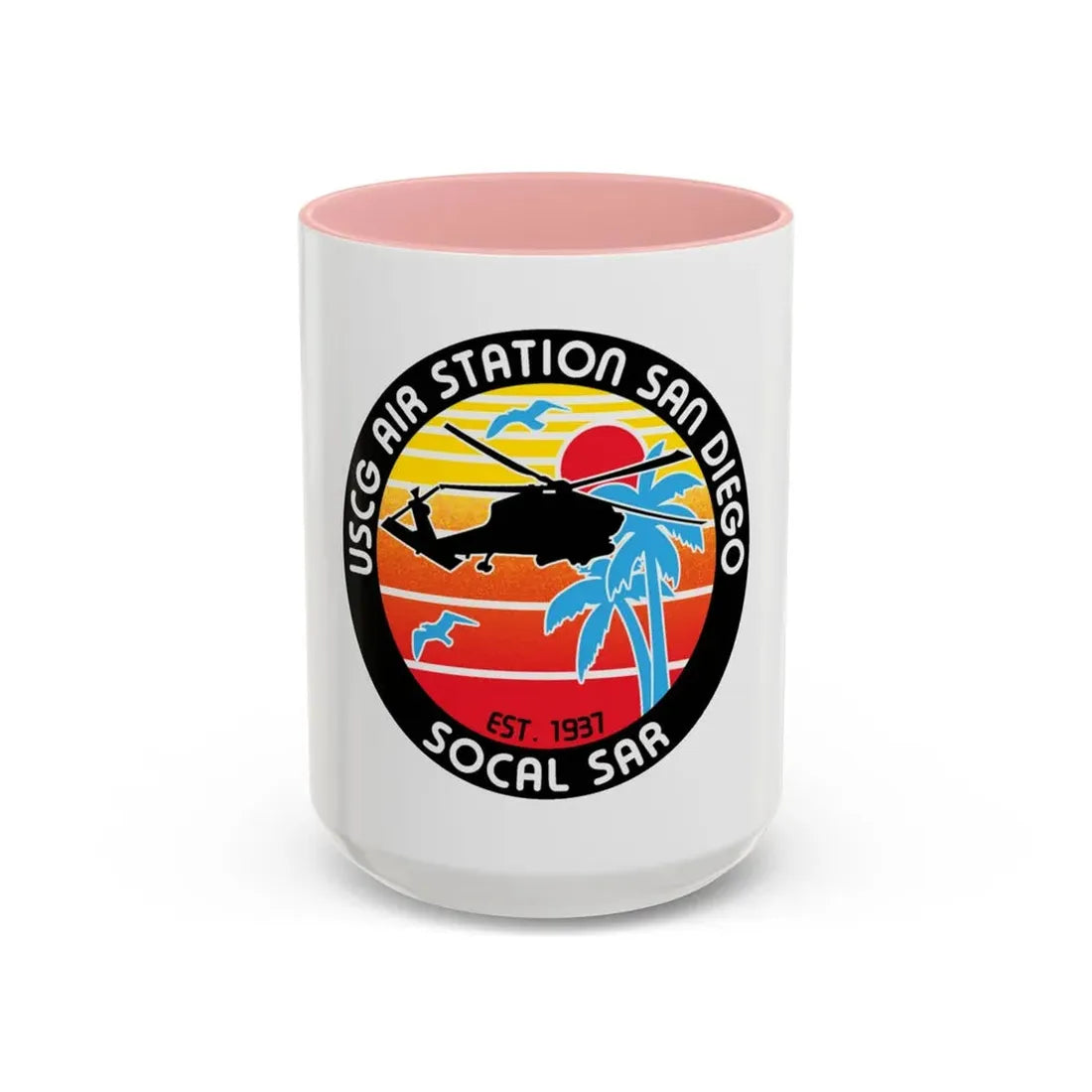 USCG Sector San Diego SOCAL SAR (U.S. Coast Guard) Accent Coffee Mug 15oz Pink - Go Mug Yourself