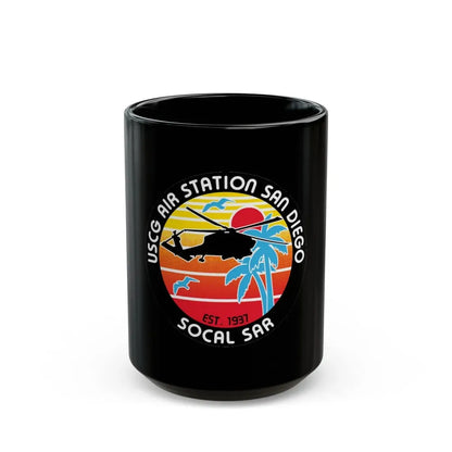 USCG Sector San Diego SOCAL SAR (U.S. Coast Guard) Black Coffee Mug 15oz - Go Mug Yourself