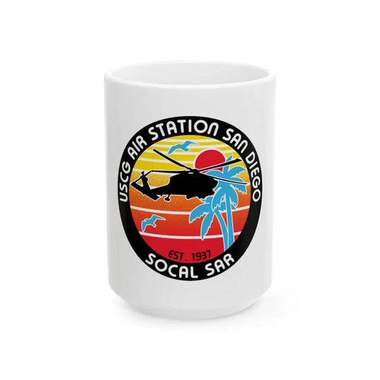 USCG Sector San Diego SOCAL SAR (U.S. Coast Guard) White Coffee Mug 15oz - Go Mug Yourself