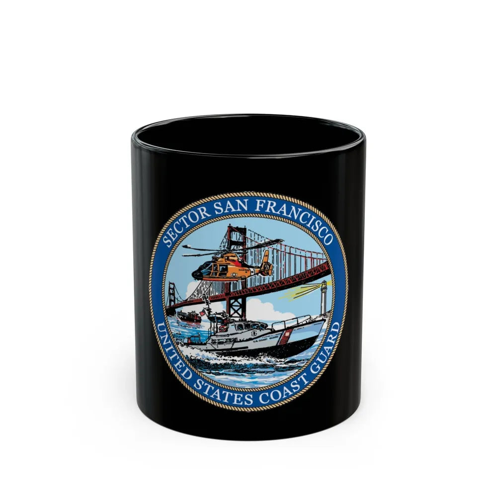 USCG Sector San Francisco (U.S. Coast Guard) Black Coffee Mug-11oz-Go Mug Yourself