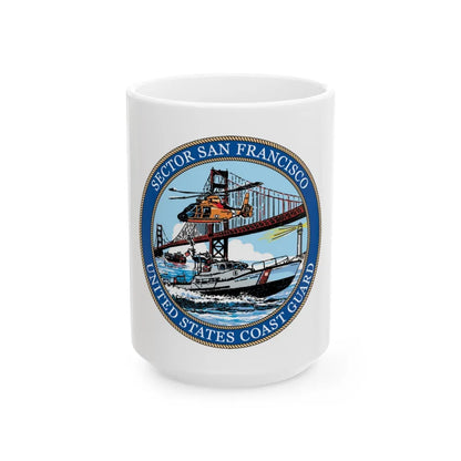 USCG Sector San Francisco (U.S. Coast Guard) White Coffee Mug-15oz-Go Mug Yourself