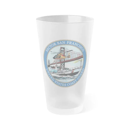 USCG Sector San Francisco (U.S. Coast Guard) Frosted Pint Glass 16oz Default Title - Go Mug Yourself