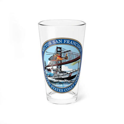 USCG Sector San Francisco (U.S. Coast Guard) Pint Glass 16oz 16oz - Go Mug Yourself