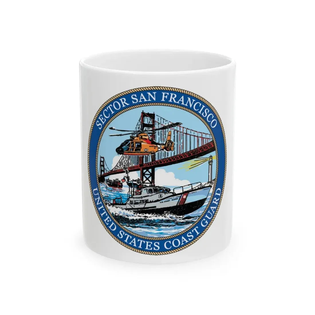 USCG Sector San Francisco (U.S. Coast Guard) White Coffee Mug 11oz - Go Mug Yourself