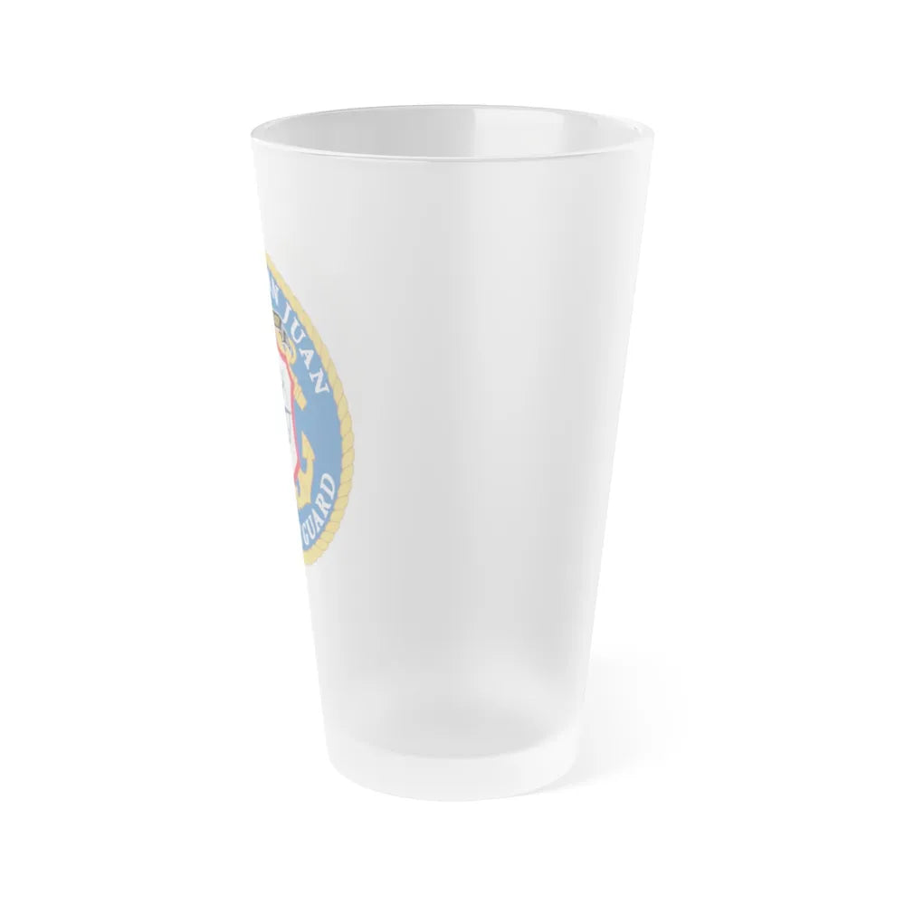 USCG Sector San Juan (U.S. Coast Guard) Frosted Pint Glass 16oz-Go Mug Yourself