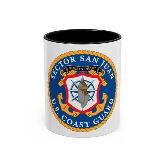 USCG Sector San Juan (U.S. Coast Guard) Accent Coffee Mug 11oz Black - Go Mug Yourself