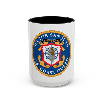 USCG Sector San Juan (U.S. Coast Guard) Accent Coffee Mug 15oz Black - Go Mug Yourself