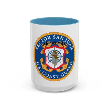 USCG Sector San Juan (U.S. Coast Guard) Accent Coffee Mug 15oz Light Blue - Go Mug Yourself