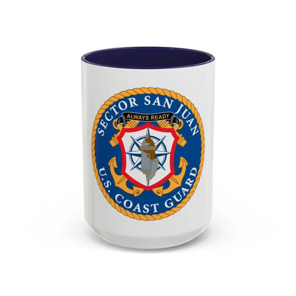 USCG Sector San Juan (U.S. Coast Guard) Accent Coffee Mug 15oz Navy - Go Mug Yourself