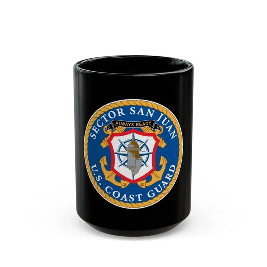 USCG Sector San Juan (U.S. Coast Guard) Black Coffee Mug 15oz - Go Mug Yourself
