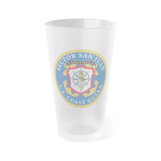 USCG Sector San Juan (U.S. Coast Guard) Frosted Pint Glass 16oz Default Title - Go Mug Yourself